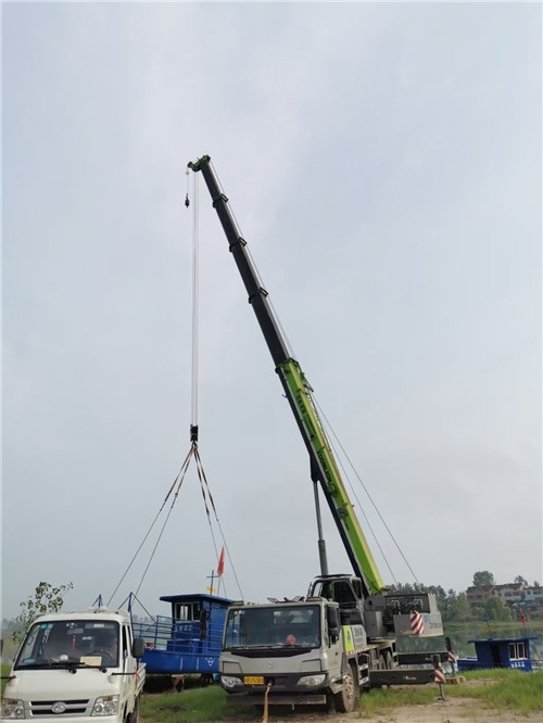 禹城市桥梁建设吊装案例